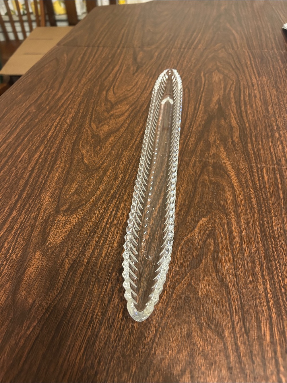 Vintage Godinger Crystal 16” olive dish